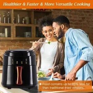 6L 3L شاشة لمسة طباخ الهواء المزدوج الكهربائية طباخة عميقة فرن ذكي رف بدون زيت طباخ هوائي بلاستيكي
