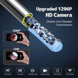 مجموعة إزالة شمع الأذن للمنظفات المنزلية مع 1296P Otoscope Ear Cleaner Camera and Light