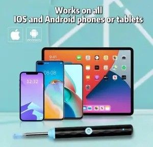 مجموعة إزالة شمع الأذن للمنظفات المنزلية مع 1296P Otoscope Ear Cleaner Camera and Light