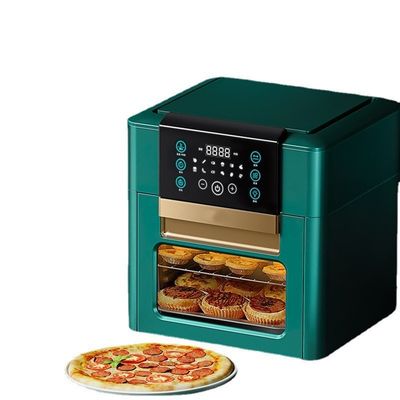 1201W-1500W التيار التجاري طباخ الهواء الرقمي 12L 15L بدون زيت مع رف صغير