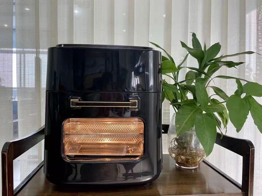 1201W-1500W التيار التجاري طباخ الهواء الرقمي 12L 15L بدون زيت مع رف صغير
