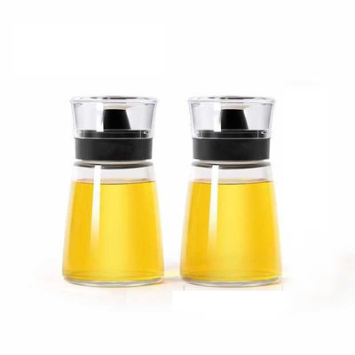 الزجاج الشفاف الزيت جر 170ML زيت الخل قنينة رش مجموعة لمستلزمات المطبخ 425g