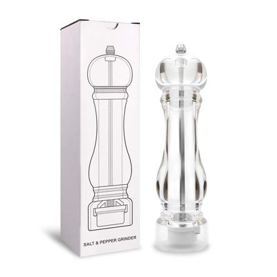 طاحونة الملح والفلفل من الفولاذ المقاوم للصدأ 60X221mm مريحة للمحترفين المزدحمين