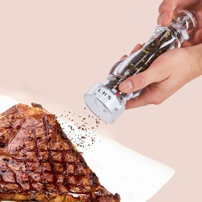 طاحونة الملح والفلفل من الفولاذ المقاوم للصدأ 60X221mm مريحة للمحترفين المزدحمين