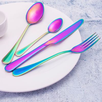 193G أدوات الطهي السائبة المصفوفة بالذهب المعدات المعدنية من الفولاذ المقاوم للصدأ مجموعة مطبخ شوكة سكين ملعقة