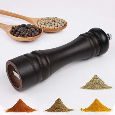 شعار مخصص مجموعة طاحونة الملح والفلفل اليدوية الخشبية مع ضخامة قابلة للتعديل