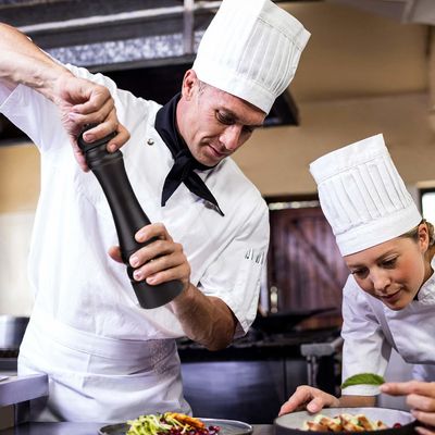 شعار مخصص مجموعة طاحونة الملح والفلفل اليدوية الخشبية مع ضخامة قابلة للتعديل