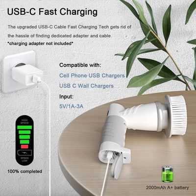 فرشاة تنظيف الغسيل الكهربائية متعددة الوظائف 9 في 1 مع شحن USB