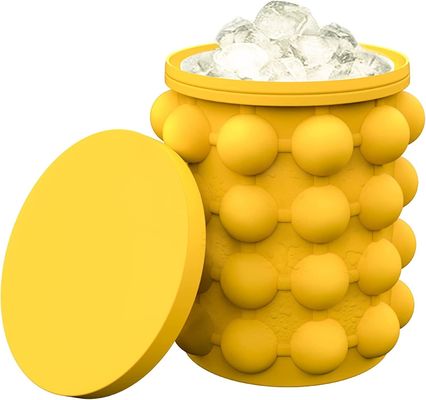 40 مكعب صانع الجليد السيليكوني لدلو الجليد الدائري كأس PP والقناة الأزرق / الأخضر / الأصفر
