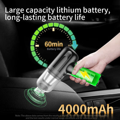 90w 9000PA جهاز التنظيف اليدوي اللاسلكي مع محرك بدون فرشاة ومصدر الطاقة USB