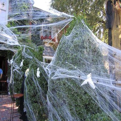 بليستر شبكة العنكبوت قطن الخيط بيت مطاردة ديكور حفلة الهالوين
