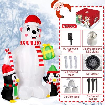 زينة الحفلات البوليستر الزينة مع أضواء عيد الميلاد LED سانتا كلوز navidad
