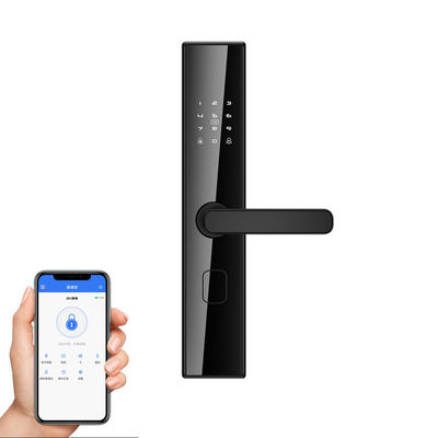 أمان خارجي مقبض الباب الرقمي مع Tuya Ttlock وتعرف بصمات الأصابع