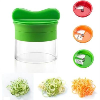 البرتقالي 3 في 1 Spiralizer مجموعة قطع جوليان الخام والرفيعة لأدوات المطبخ الذكية