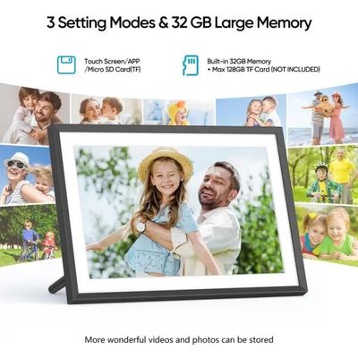 إمدادات بكميات كبيرة 10 بوصة 16 غرام WiFi LCD Cloud Video Download Frameo إطار صورة رقمية
