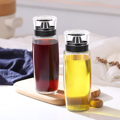 زجاجي رشّاح زيت مزود الخل زجاجة 280ml 9.5oz مع مضخة مقياس القياس