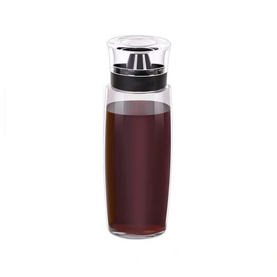 زجاجي رشّاح زيت مزود الخل زجاجة 280ml 9.5oz مع مضخة مقياس القياس