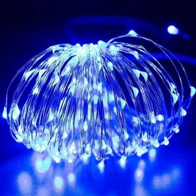 7/22/32m مضاد للماء LED شمسي سلك النحاس أضواء شجرة عيد الميلاد مع مادة PVC دافئة