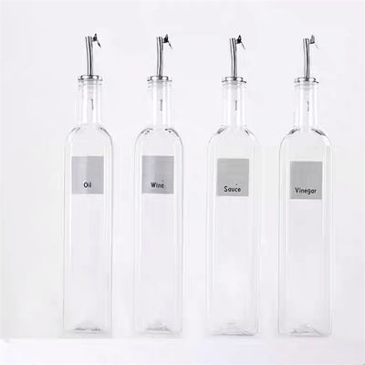 زجاج خضراء زيت Drizzler 500ml للمطبخ الطبخ مع قناة الصلب المقاوم للصدأ صب