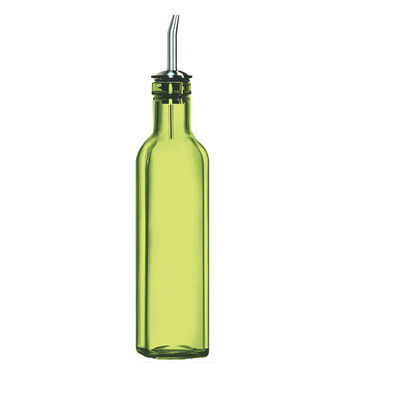 زجاج خضراء زيت Drizzler 500ml للمطبخ الطبخ مع قناة الصلب المقاوم للصدأ صب