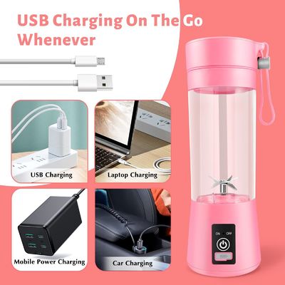 380 مل سعة مزيج مصغّر USB قابلة لإعادة الشحن عصير الفواكه الكأس المحمولة للمعصير للمنزل