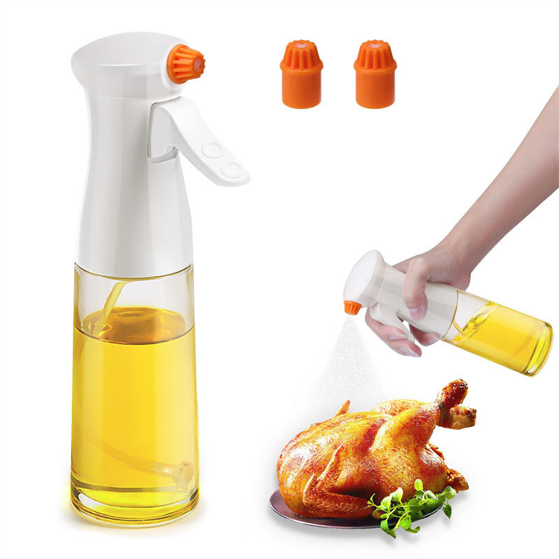 شعار مخصص 200 مل الزيت الزجاجي الصف الغذائي زجاجة رش الزيت للمطبخ