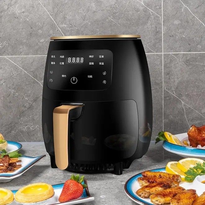 وظيفة مع مؤشر الضوء 4.5L 6L سطح الطهي غير اللصق طباخ هواء بدون زيت