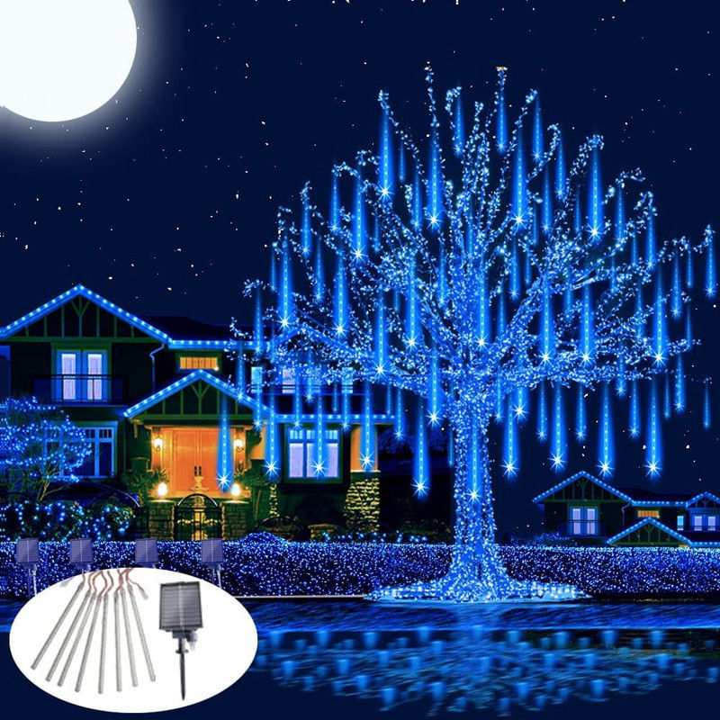 المطر الساقط الخيالية مصابيح سلاسل LED في تصميم مكعب لتزيين المنزل في حفلات العطلات