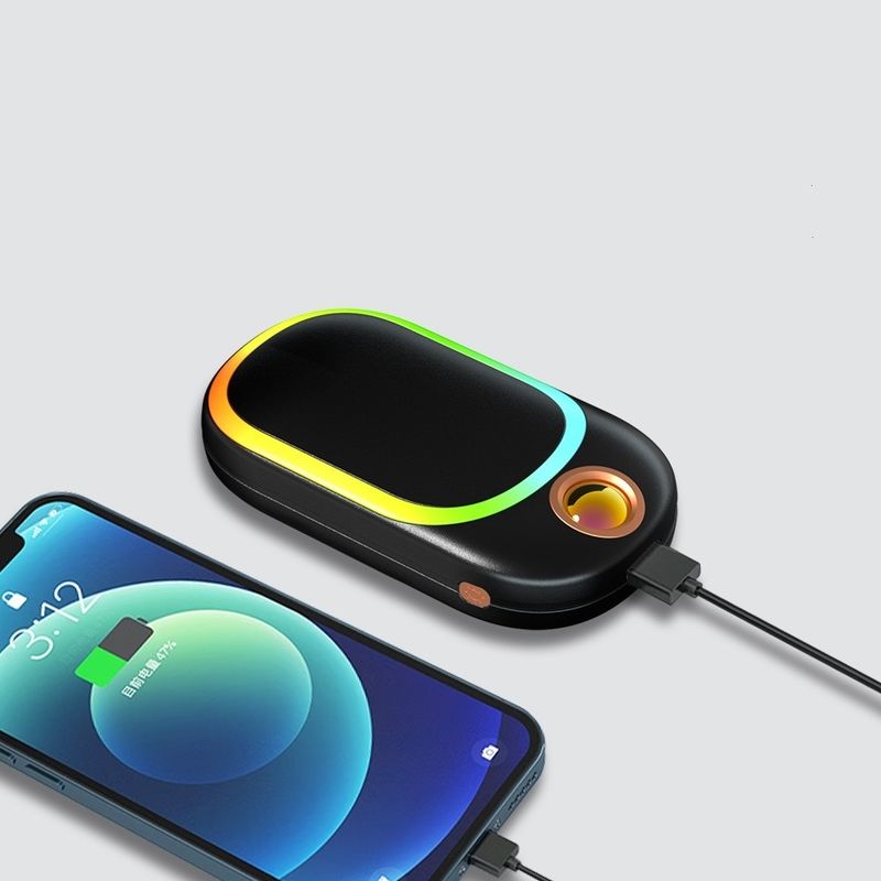 آلة تدفئة اليد المنزلية بنك الطاقة الكهربائي الساخن المحمول USB قابل لإعادة الشحن للخارج
